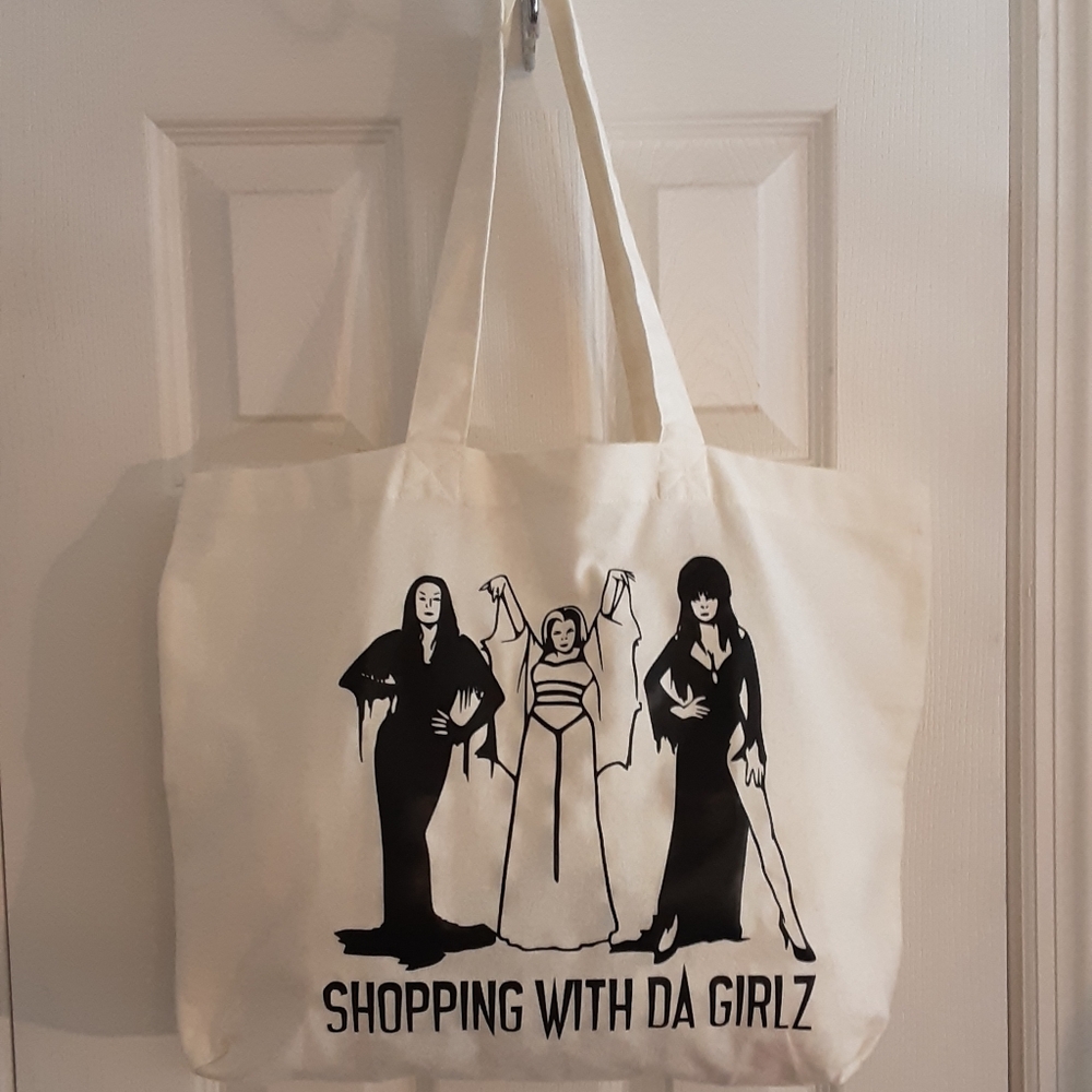 Handmade Funny Women Of Halloween Reusable Tote / Shoping Bag, Eco - Friendly
